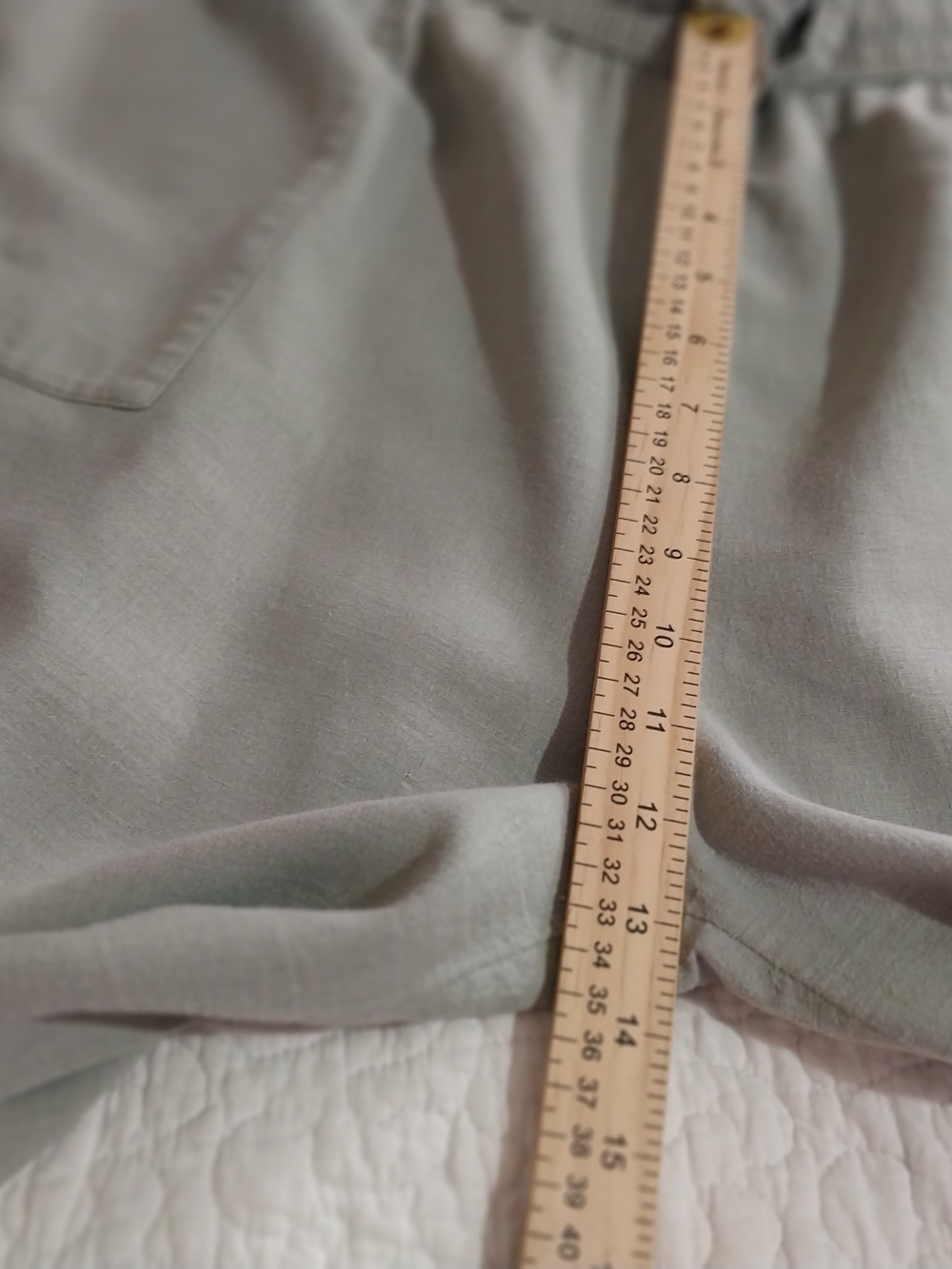 Cinthia Rowley Linen Relaxed Straight-Leg Drawstring Pants in Sage Green 1x - Picture 7 of 11